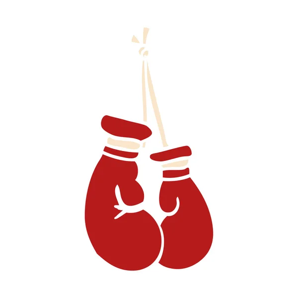 Cartoon Doodle Luvas Boxe — Vetor de Stock