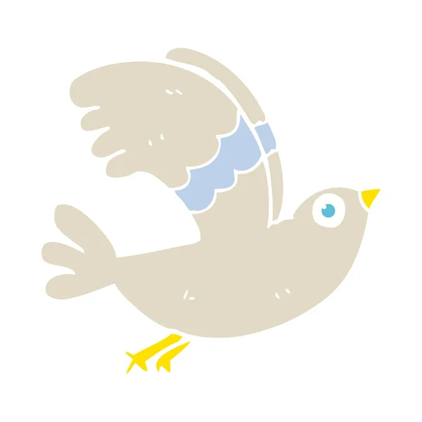 Плоска Кольорова Ілюстрація Птаха — стоковий вектор