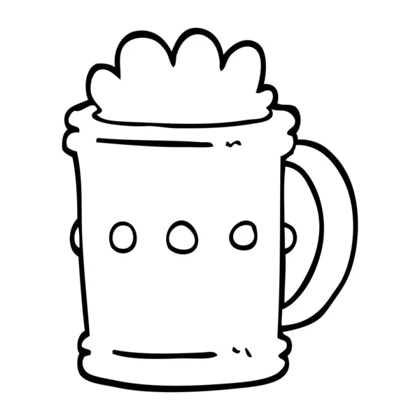 Noir Blanc Bande Dessinée Bière Réservoir — Image vectorielle
