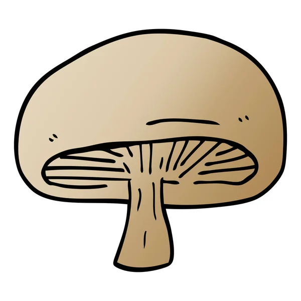 Cartoon Doodle Kastanje Champignon — Stockvector