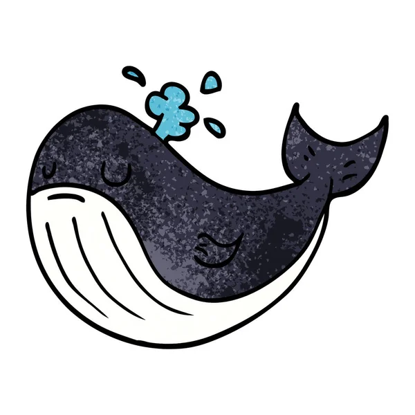 Illustration Vectorielle Baleine Griffes Dessin Animé — Image vectorielle