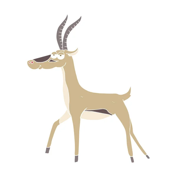 Flachfarbige Illustration Der Gazelle — Stockvektor