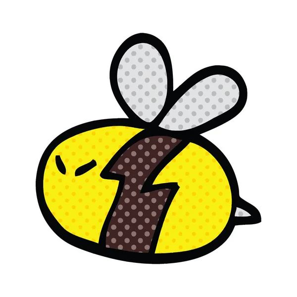 Comic Book Stijl Cartoon Bee — Stockvector