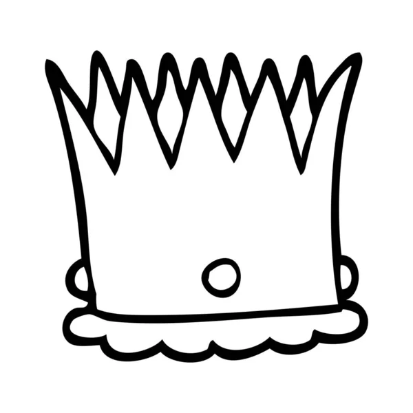 Γραμμικό Σχέδιο Καρτούν Βασιλικό Στέμμα — Διανυσματικό Αρχείο