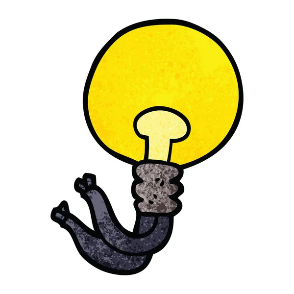 Ampoule Doodle Dessin Animé — Image vectorielle