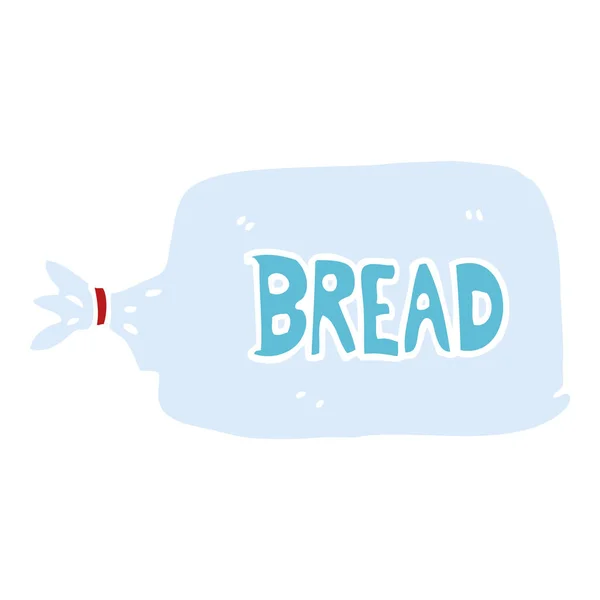 Cartoon Doodle Bread Bag — Stock Vector