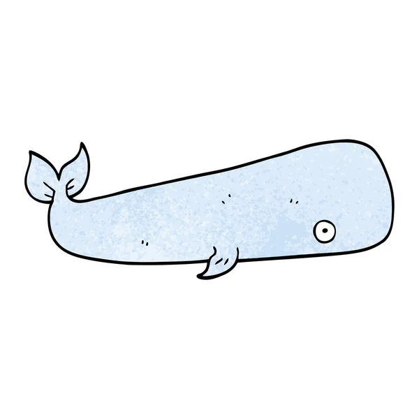 Cartoon Doodle Havet Whale — Stock vektor