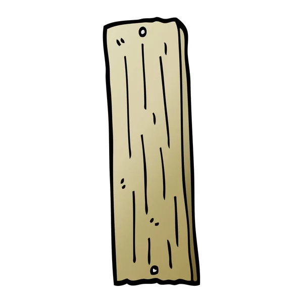 Vector Kleurovergang Illustratie Cartoon Plank — Stockvector