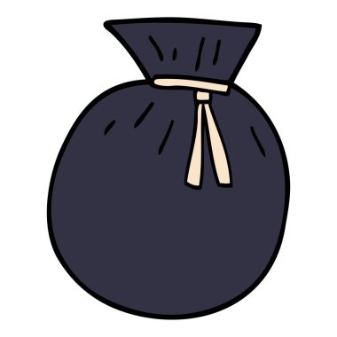 çizgi film bağlı doodle çuval