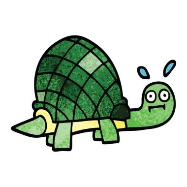 çizgi film doodle komik kaplumbağa
