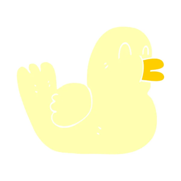 Cartoon Doodle Happy Duck — Stock Vector