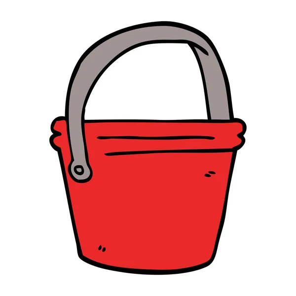 Cartoon Doodle Bucket White Background — Stock Vector