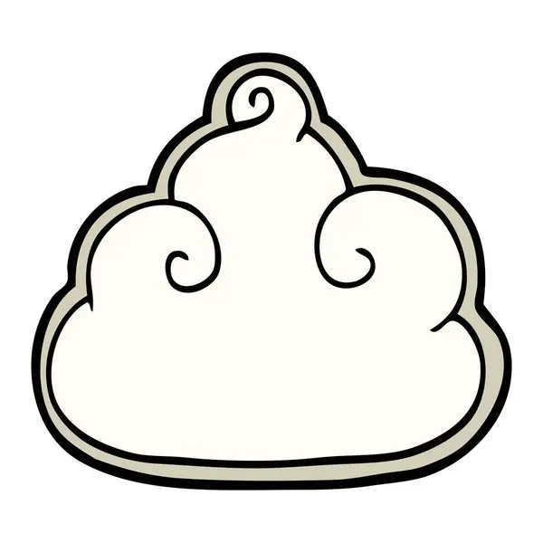 Kreskówka Doodle Chmurze Symbol — Wektor stockowy