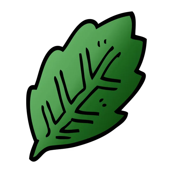 Kreslený Doodle Stromu Listí — Stockový vektor