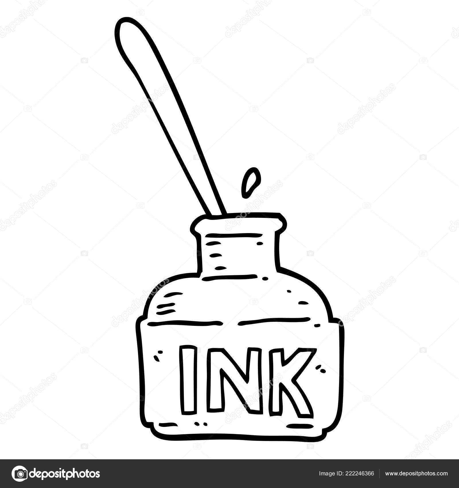 ink bottle cartoon