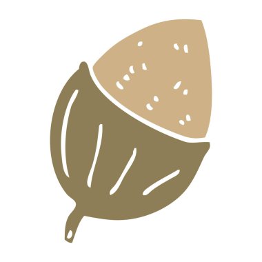 çizgi film doodle meşe palamudu illüstrasyon