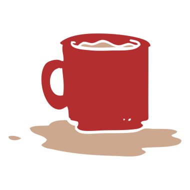 çizgi film doodle çay dökülen aptalmışım