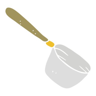 Mutfak Tencere düz renkli çizimi