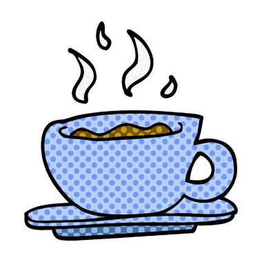 çizgi film doodle kahve fincanı
