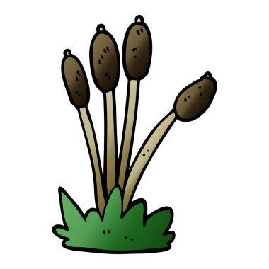 çizgi film doodle sazlık yatak