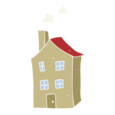 düz renk illüstrasyon evin