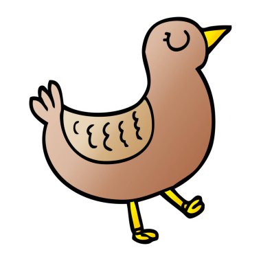 vektör degrade illüstrasyon karikatür kuş