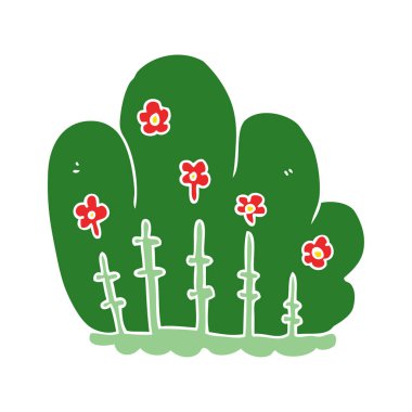 düz renk tarzı çizgi film çit