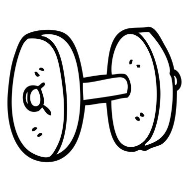 çizim karikatür spor salonunda ağırlık