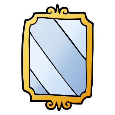 vektör degrade illüstrasyon karikatür ayna