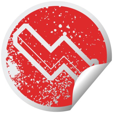 performans ok sıkıntılı etiket grafik illüstrasyon simgesi