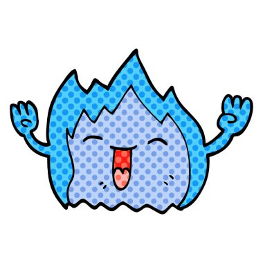 karikatür mutlu gaz alev doodle