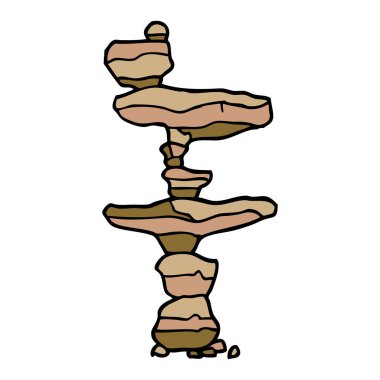 çizgi film doodle yığılmış taşlar