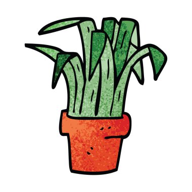 çizgi film doodle kapalı bitki