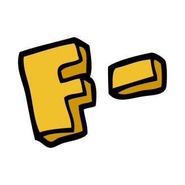 çizgi film doodle harf dereceleri