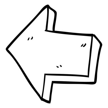 çizim karikatür işaret eden ok