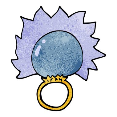 çizgi film doodle yüzük