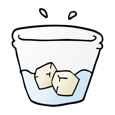 çizgi film doodle su ve buz