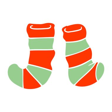 çizgi film doodle çizgili çorap