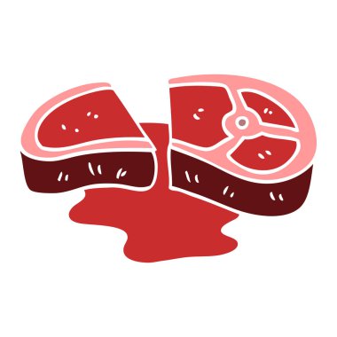 çizgi film doodle az pişmiş biftek