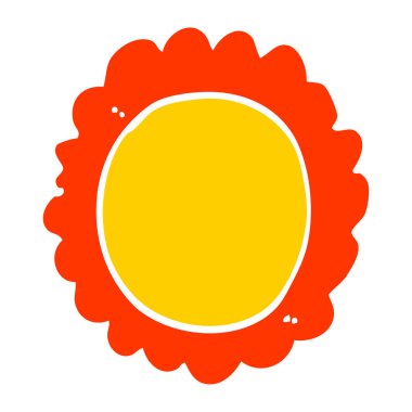 düz renk tarzı çizgi film çiçek