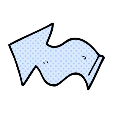 çizgi film doodle işaret eden ok