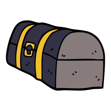 çizgi film doodle hazine sandığı