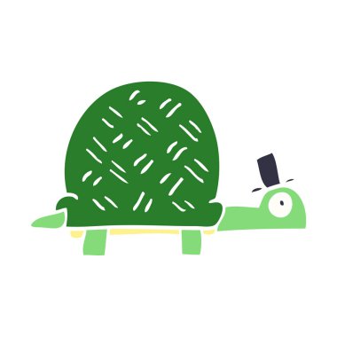 çizgi film doodle komik kaplumbağa