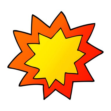 çizgi film doodle yangın patlama