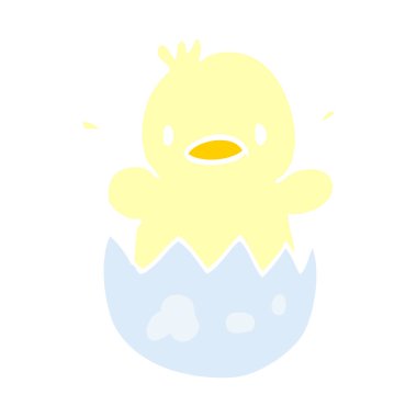 sevimli çizgi doodle piliç