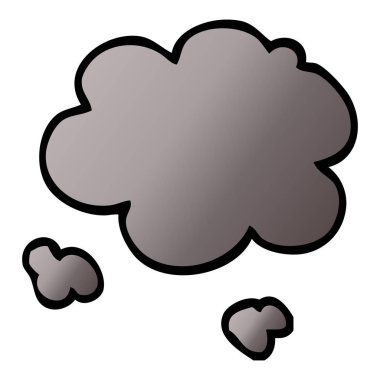 çizgi film doodle beyaz arka plan üzerinde duman