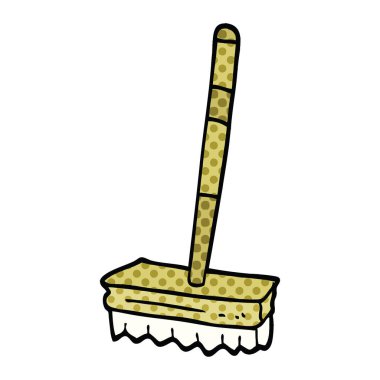 Fırça süpürme çizgi roman tarzı çizgi film