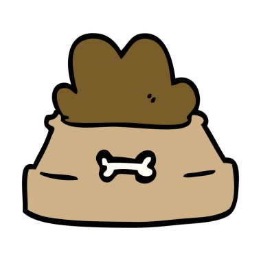 çizgi film doodle evde beslenen hayvan kase