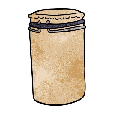 çizgi film doodle depolama kavanoz