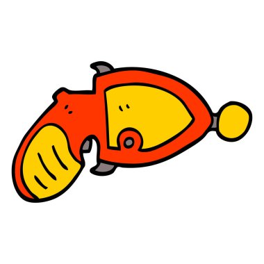 elle çizilmiş doodle tarzı çizgi film ışın silahı